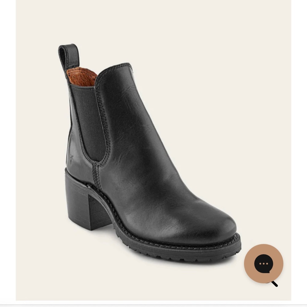 Frye Black Leather Chelsea Booties with Pull Tabs - Picture 4 of 5